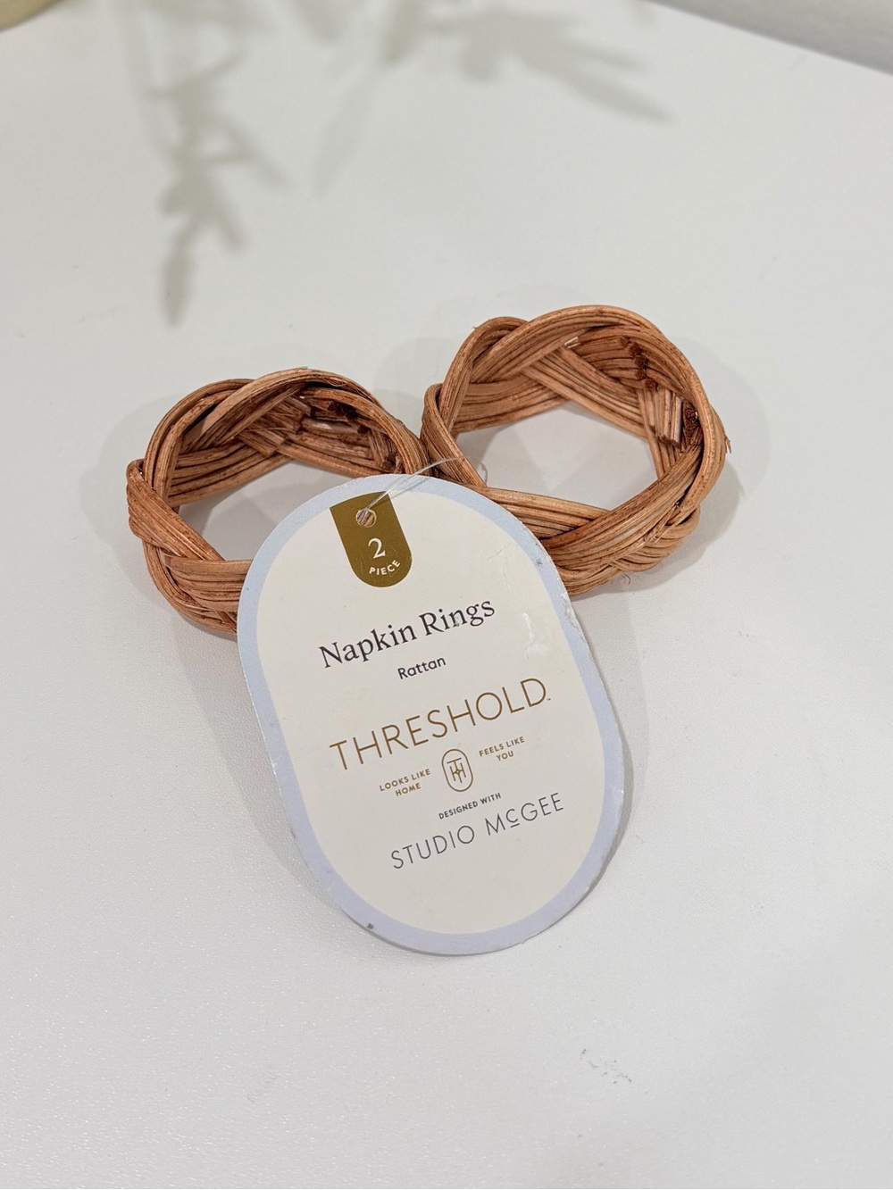 Threshold Napkin Rings Rattan - Picture 2 of 2